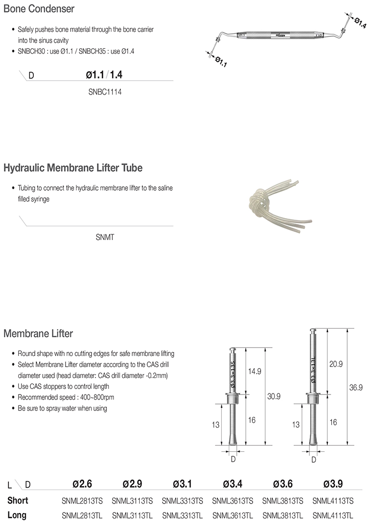 CAS Crestal Approach Sinus KIT